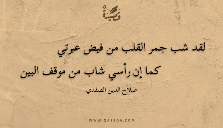 قصيدة لقد شب جمر القلب من فيض عبرتي