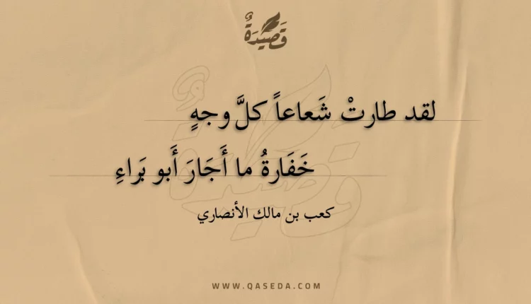 قصيدة لقد طارت شعاعا كل وجه
