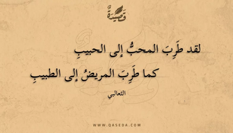 قصيدة لقد طرب المحب إلى الحبيب