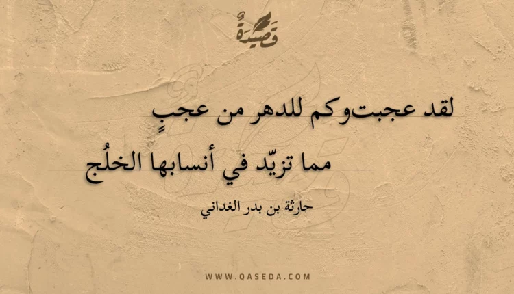 قصيدة لقد عجبت وكم للدهر من عجب