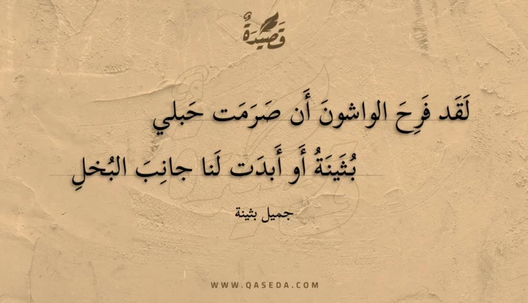 قصيدة لقد فرح الواشون أن صرمت حبلي