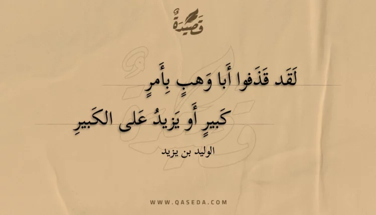 قصيدة لقد قذفوا أبا وهب بأمر
