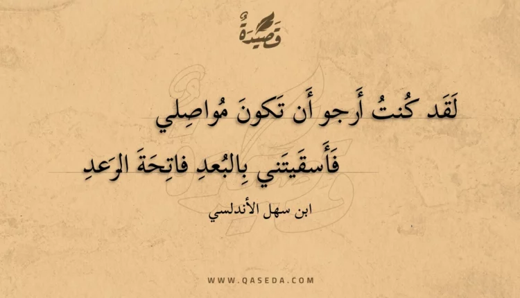 قصيدة لقد كنت أرجو أن تكون مواصلي