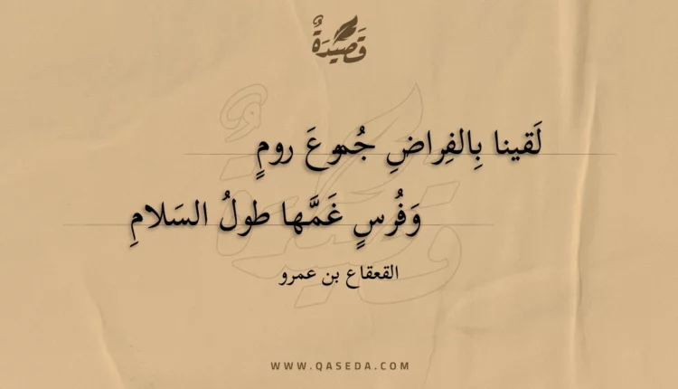 قصيدة لقينا بالفراض جموع روم