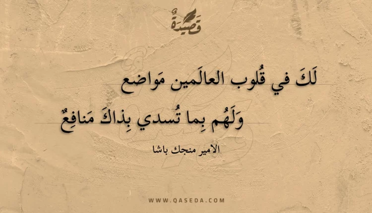 قصيدة لك في قلوب العالمين مواضع