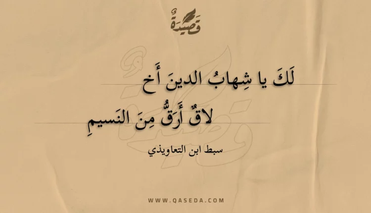 قصيدة لك يا شهاب الدين أخ