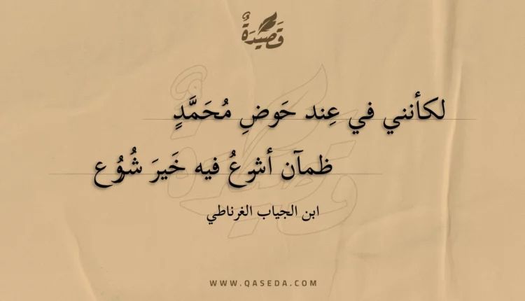 قصيدة لكأنني في عند حوض محمد