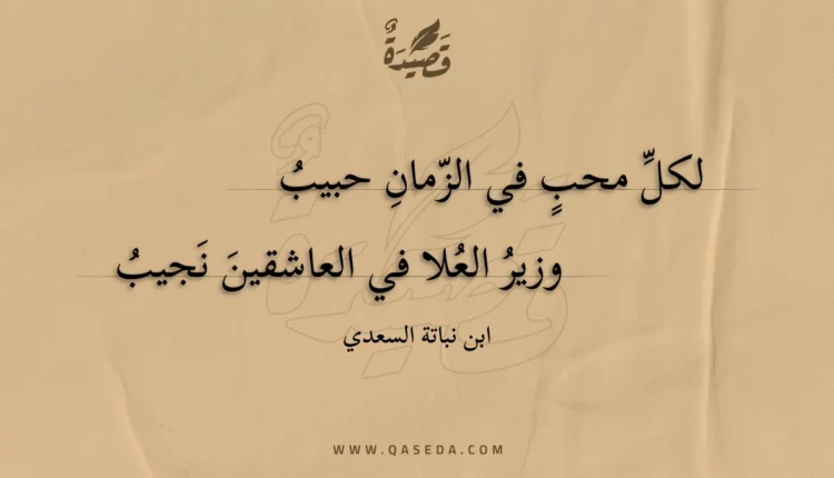 قصيدة لكل محب في الزمان حبيب