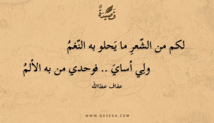 قصيدة لكم من الشعر ما يحلو به النغم