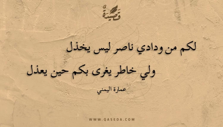 قصيدة لكم من ودادي ناصر ليس يخذل