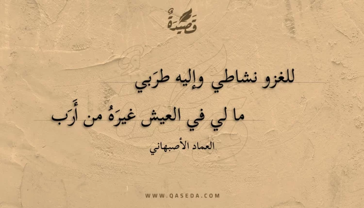 قصيدة للغزو نشاطي وإليه طربي