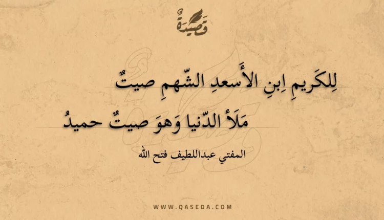 قصيدة للكريم ابن الأسعد الشهم صيت