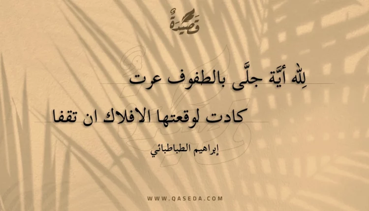 قصيدة لله أية جلى بالطفوف عرت