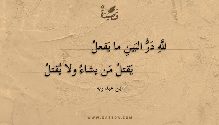 قصيدة لله در البين ما يفعل