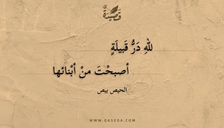 قصيدة لله در قبيلة