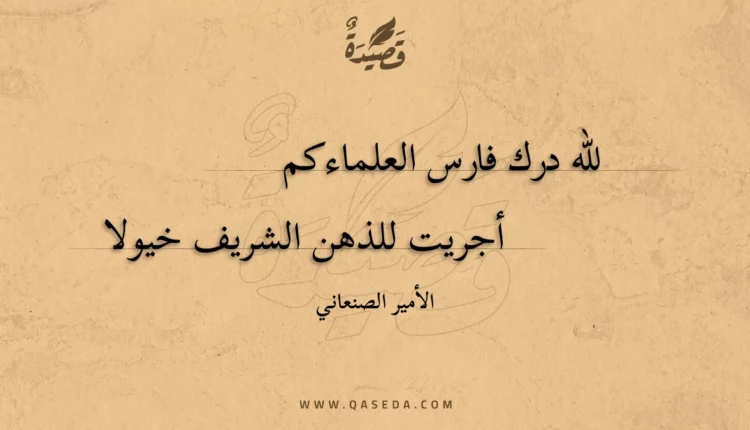 قصيدة لله درك فارس العلماءكم