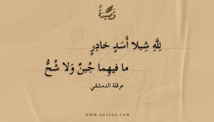 قصيدة لله شبلا أسد خادر