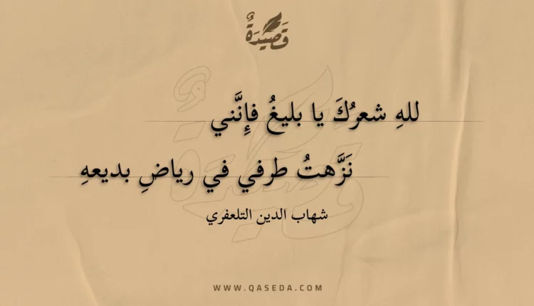 قصيدة لله شعرك يا بليغ فإنني