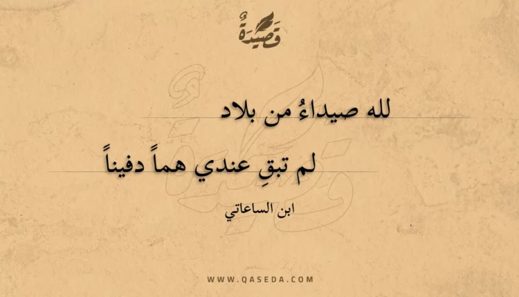 قصيدة لله صيداء من بلاد