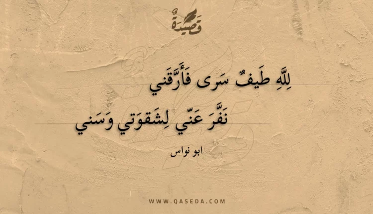 قصيدة لله طيف سرى فأرقني