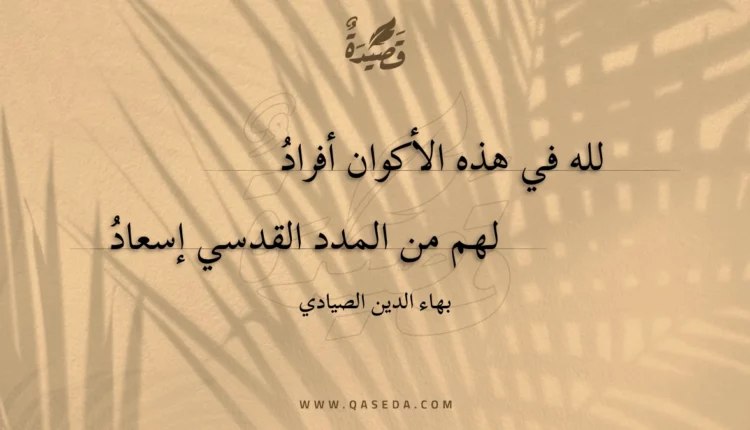قصيدة لله في هذه الأكوان أفراد