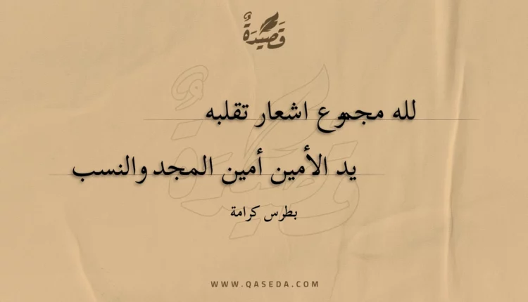قصيدة لله مجموع اشعار تقلبه