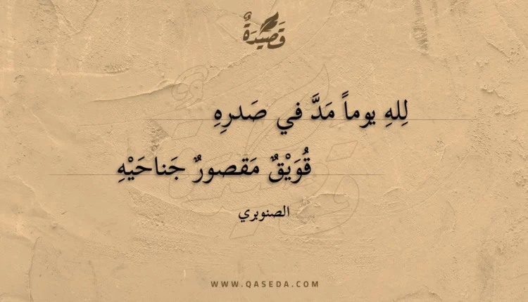 قصيدة لله يوما مد في صدره