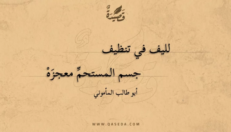 قصيدة لليف في تنظيف