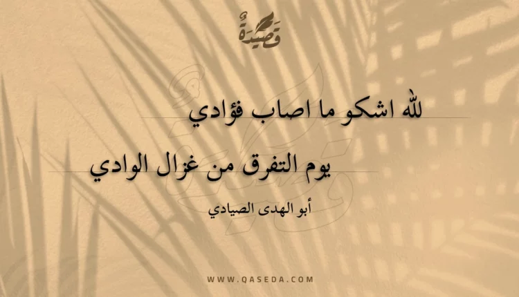 قصيدة للّه اشكو ما اصاب فؤادي