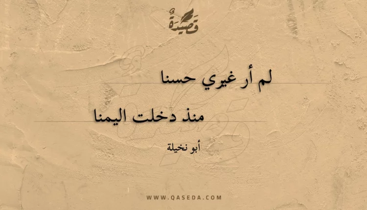 قصيدة لم أر غيري حسنا