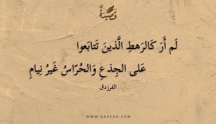 قصيدة لم أر كالرهط الذين تتابعوا
