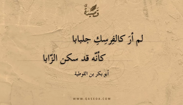قصيدة لم أر كالفرسك جلبابا