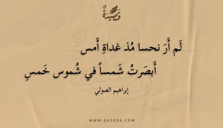 قصيدة لم أر نحسا مذ غداة أمس