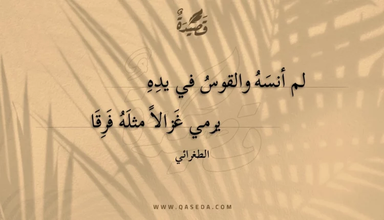 قصيدة لم أنسه والقوس في يده