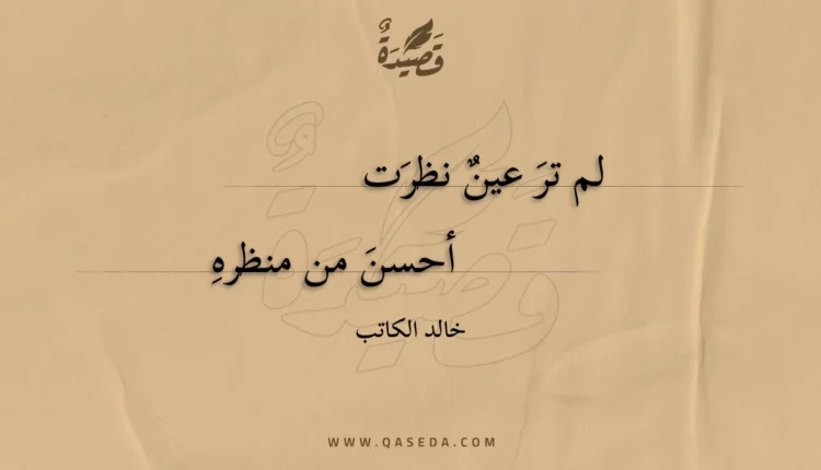 قصيدة لم تر عين نظرت