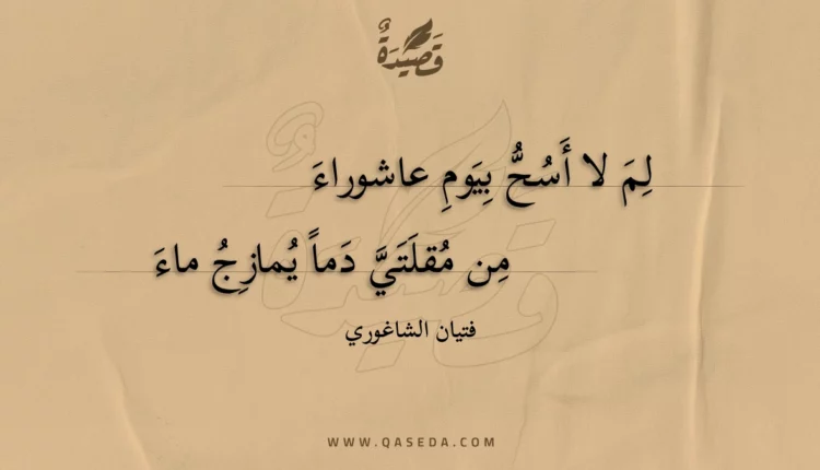 قصيدة لم لا أسح بيوم عاشوراء