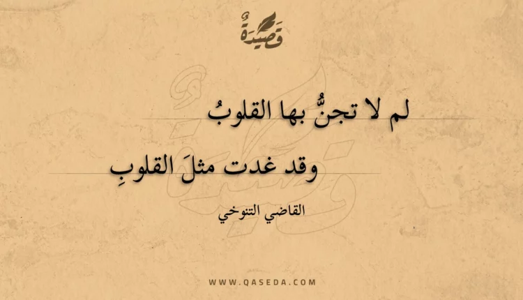 قصيدة لم لا تجن بها القلوب