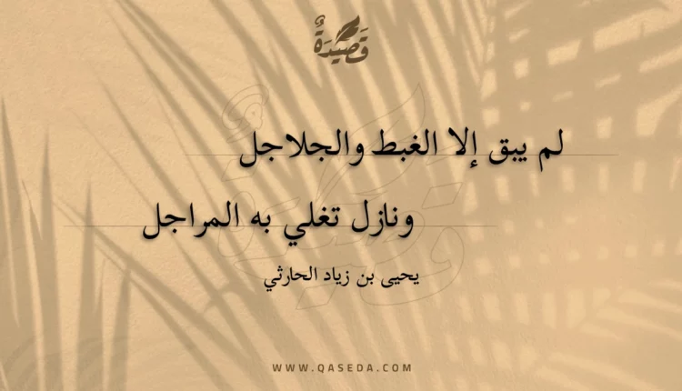 قصيدة لم يبق إلا الغبط والجلاجل