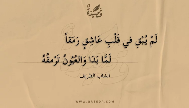 قصيدة لم يبق في قلب عاشق رمقا