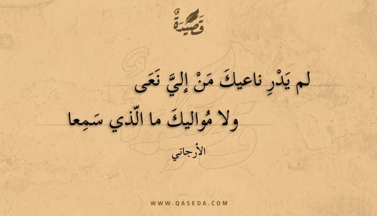 قصيدة لم يدر ناعيك من إلي نعى