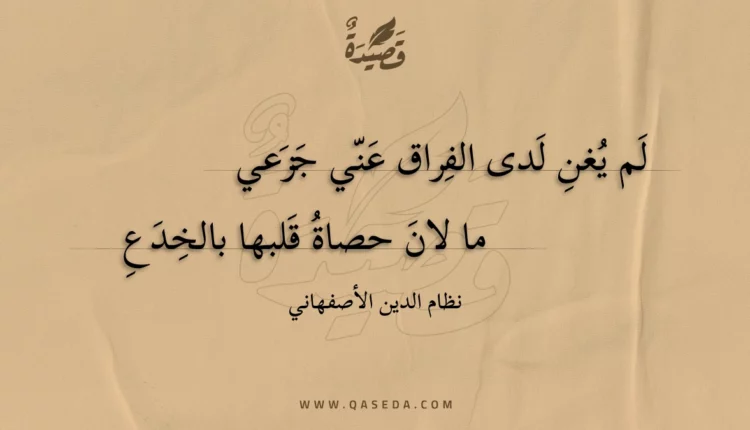 قصيدة لم يغن لدى الفراق عني جزعي