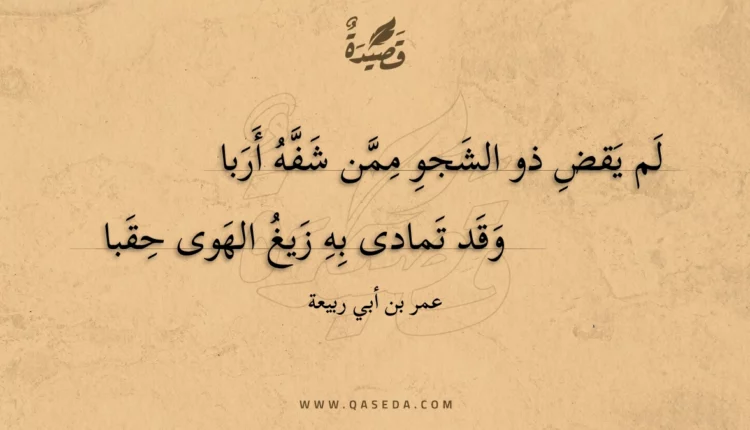 قصيدة لم يقض ذو الشجو ممن شفه أربا
