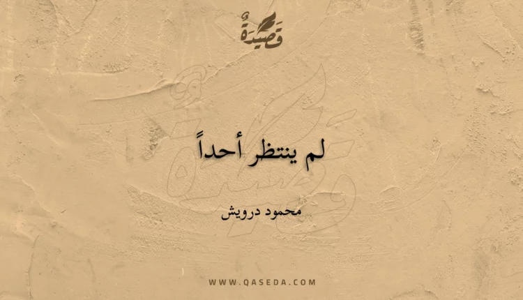 قصيدة لم ينتظر أحداً