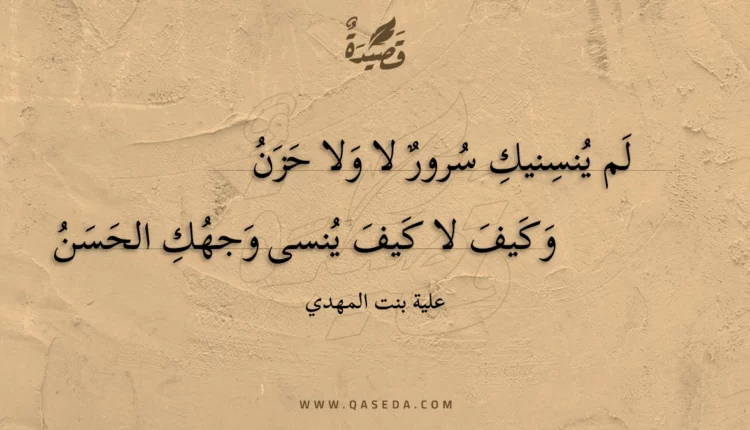 قصيدة لم ينسنيك سرور لا ولا حزن