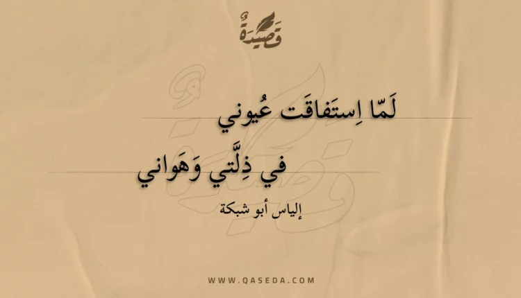 قصيدة لما استفاقت عيوني