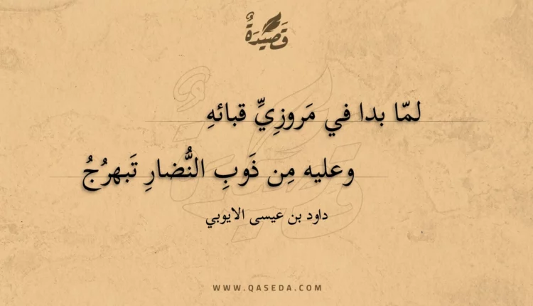 قصيدة لما بدا في مروزي قبائه