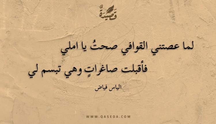 قصيدة لما عصتني القوافي صحت يا املي