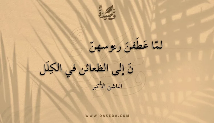 قصيدة لما عطفن رءوسهنن