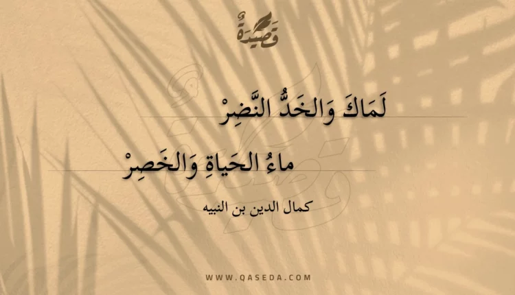 قصيدة لماك والخد النضر
