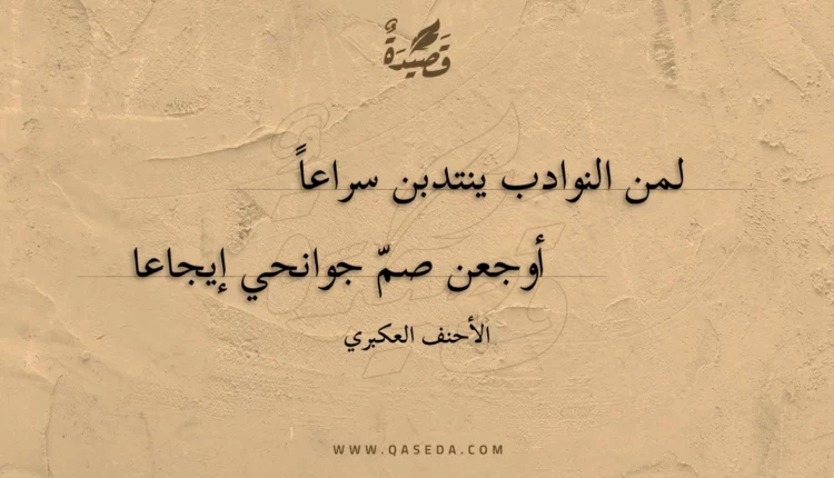 قصيدة لمن النوادب ينتدبن سراعا